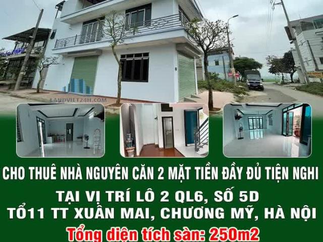 Cho Thuê Nhà Nguyên Căn 2 Mặt Tiền Đầy Đủ Tiện Nghi Tại Vị Trí Lô 2 Ql6, Số 5D