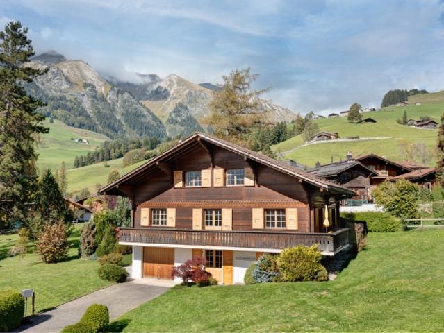 Château d'Oex – Charmante Hütte mit großem Garten