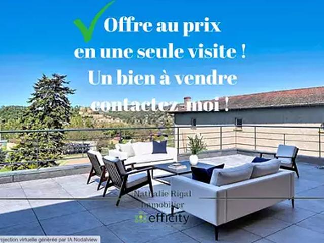 Châtillon 69380 Achat / Vente appartement 3 pièces t3 terrasse