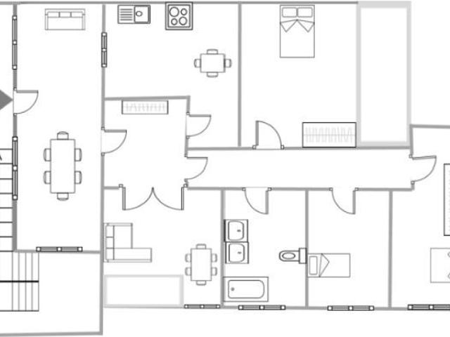 CHALET ADOSADO DE UNA SOLA PLANTA, con 3 habitaciones, 1 baño completo, salón