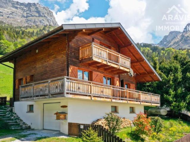 Chalet avec grand balcon et superbe vue