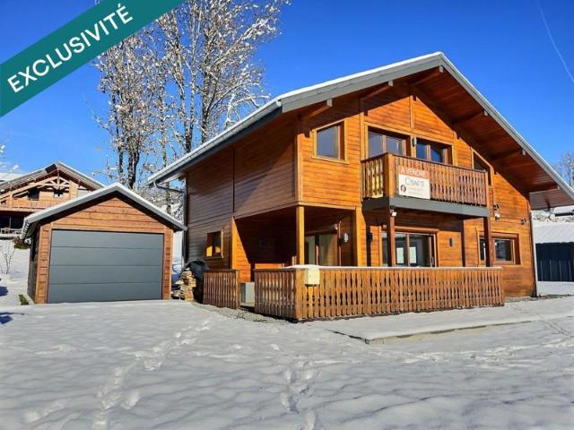 Chalet d'exception face aux montagnes, rare à saisir