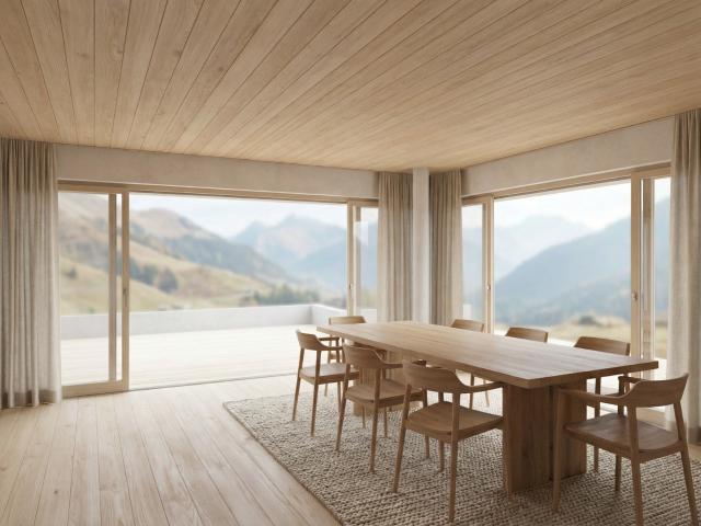 Chalet de charme, terrasse Sud 44 m² et vue alpine dégagée _ LOT 1: Un 3.5 Pièces Rare