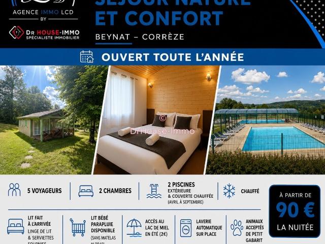 Chalet de Miel Piscine couverte & Lac Nature et Confort Corrèze