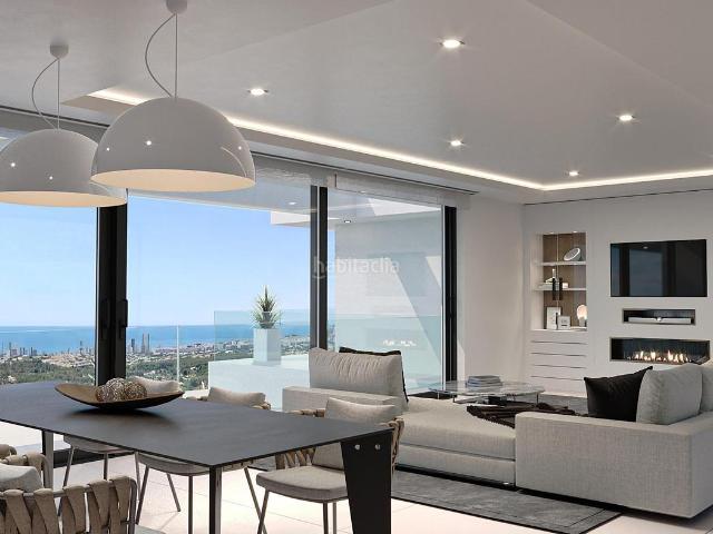 Chalet en venta en Calp, La Empedrola. Elegante proyecto de nueva construcción con vistas al mar y a la montaña. Chalets.