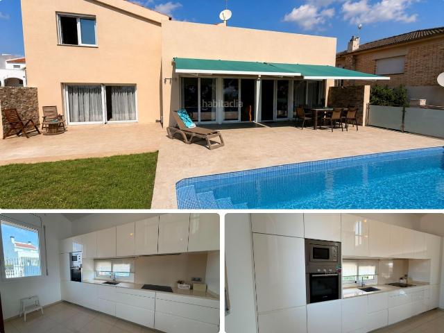 Chalet en venta en Ampolla L´ Costa Dorada. Casa unifamiliar en Ampolla Mar con piscina y gran terraza. Chalets Ampolla.