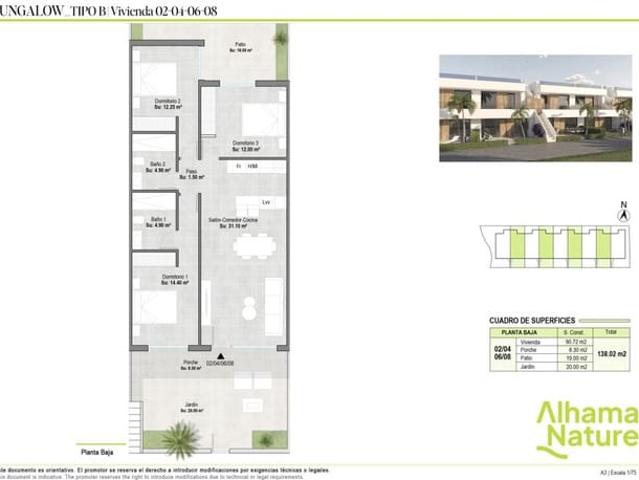 Chalet en venta en Alhama de Murcia, Murcia