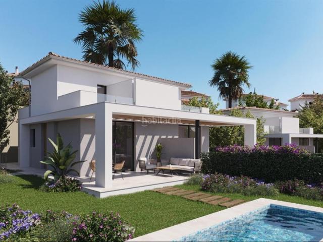 Chalet en venta en Baleares Manacor, Cala Magrana Cala Anguila Cala Mendia. Nuevo Pareado con jardín, porche y terraza en venta en Cala Romántica, costa de Manacor, este de Mallorca. Chalets.