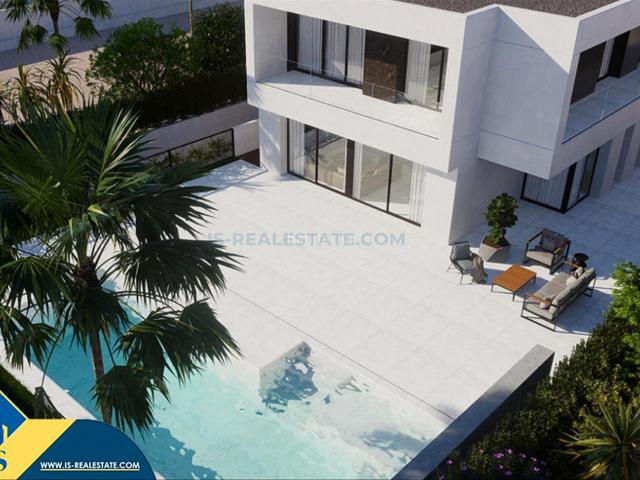 Chalet en venta en Orihuela, La Zenia. Casas en construcción con piscina privada, en la provincia de Alicante, en la ciudad de Orihuela Costa. 5 habitaciones 375 m². Chalets.