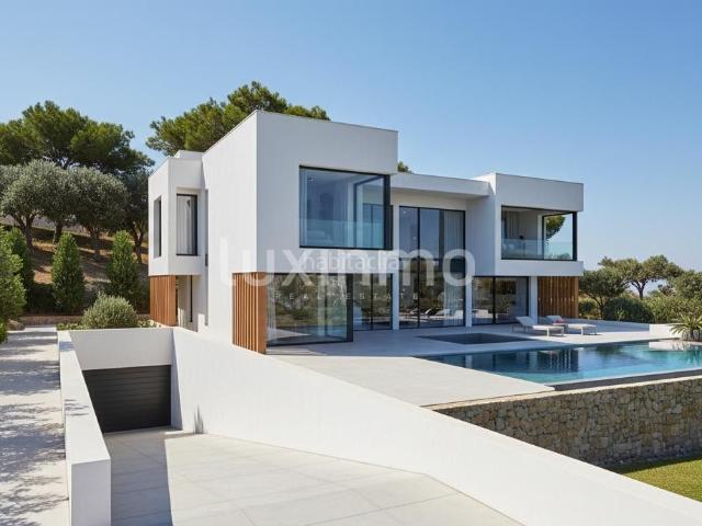 Chalet en venta en Moraira, Benimeit Tabaira. Villa contemporánea de 3 dormitorios con piscina en Moraira en venta. Chalets.