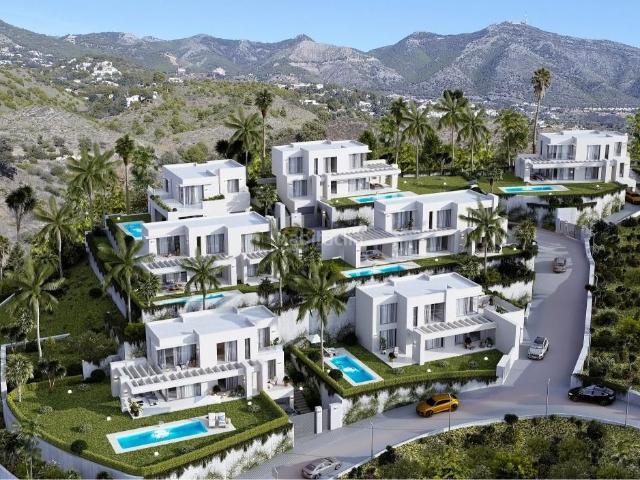 Chalet en venta en Mijas, Mijas pueblo. Promoción de villas entre Mijas pueblo y Fuengirola. Chalets.