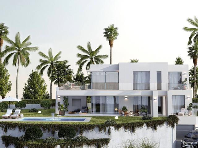 Chalet en venta en Mijas, Mijas pueblo. Villa de Lujo en venta en Mijas Pueblo con Ascensor Privado, Piscina y Vistas Panorámicas Exquisita Vida Mediterránea en la Costa. Chalets.