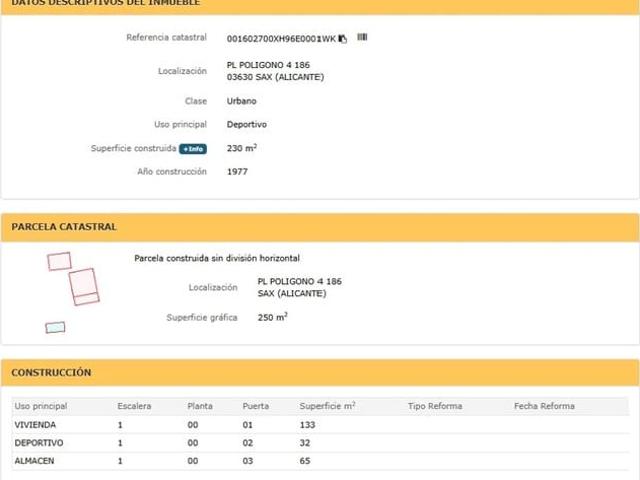 Chalet en venta en Sax, Alicante