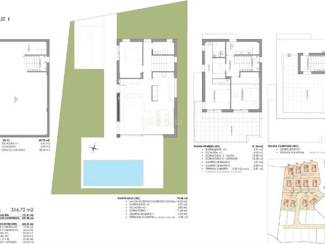 Chalet en venta en San Miguel de Salinas. Villa de 2 dormitorios y 3 baños con piscina y jardín en San Miguel de Salinas. Chalets San Miguel de.