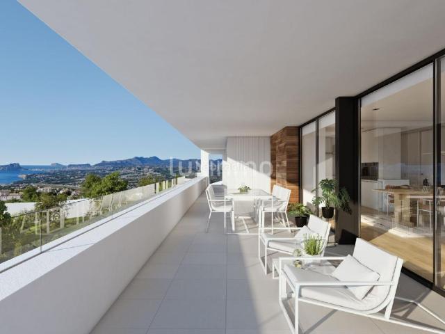 Chalet en venta en Poble Nou de Benitatxell el, Cumbre del Sol. Moderna Villa con vistas hasta Ibiza en recinto privado entre Dénia y Altea. Chalets Poble Nou de Benitatxell.