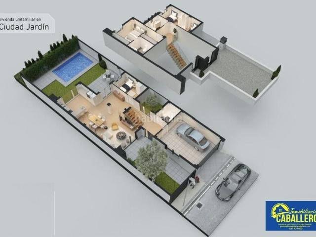 Chalet en venta en Plasencia, Zona Norte Hospital Urbanizaciones. Vivienda exclusiva con jardín, piscina privada y garaje en Ciudad Jardín. Chalets.