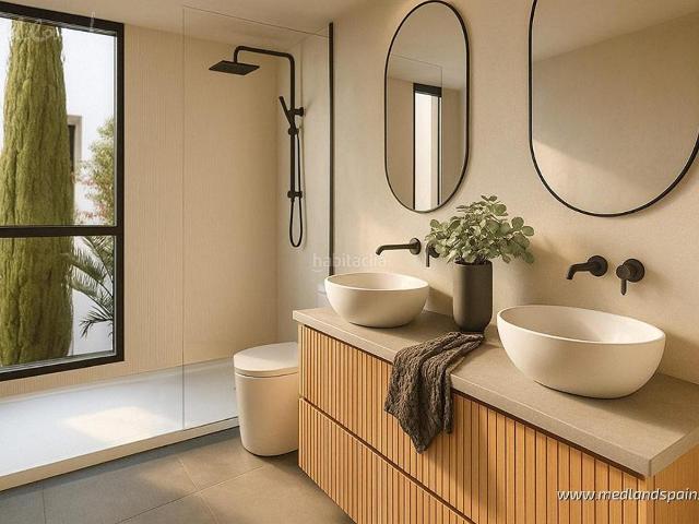 Chalet en venta en Torre Pacheco, Mar Menor golf. Villa en una planta en Santa Rosalía Lake and Life Resort con 3 dormitorios, sótano y piscina privada. Chalets Torre.