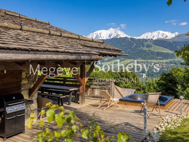 Chalet Les Hauts de Megève Vue exceptionnelle sur le Mont Blanc