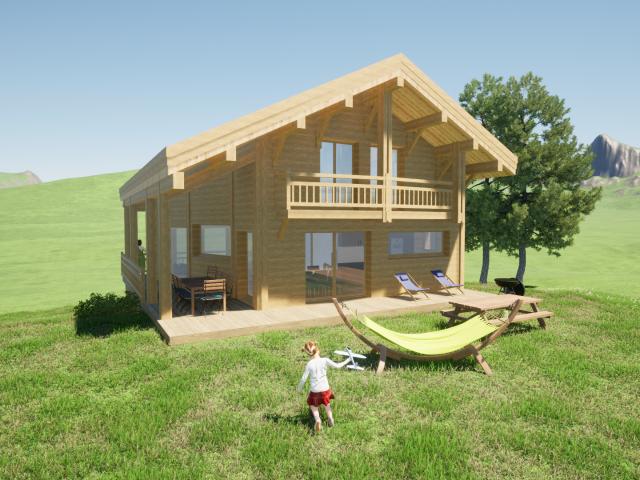 Chalet neuf proche des pistes, belle vue au calme