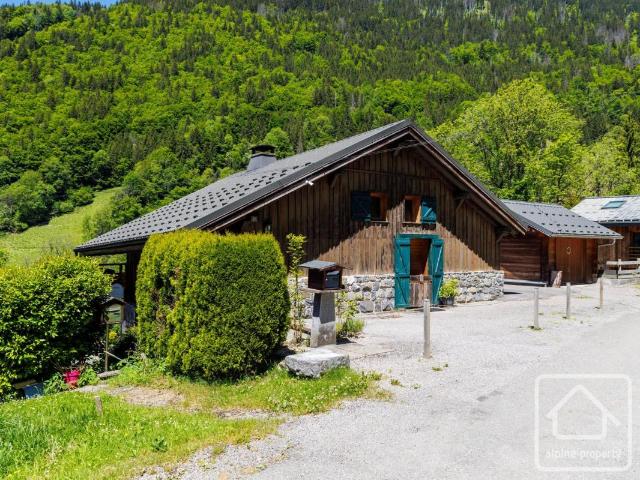 Chalet traditionnel de 3 chambres avec vue panoramique, garages et jardin