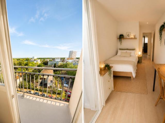 Chambre meublée en colocation avec balcon privatif