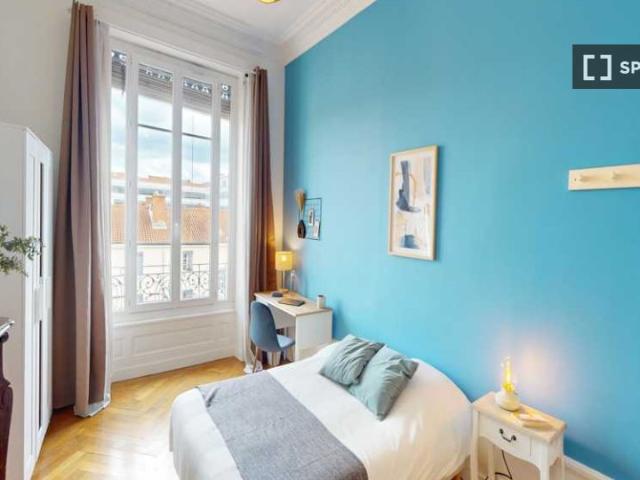 Chambre dans un appartement partagé de 7 chambres à Guillotière