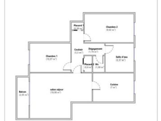 Chambre dans une colocation de 10m2
