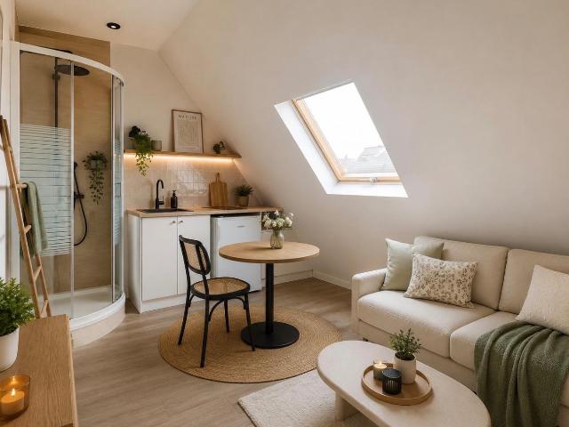Chambre de service / Sablons 11,47 m2 au sol et 6,57 m2 loi carez