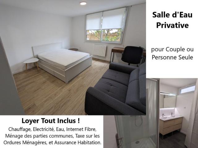 Chambres meubléesavec Salles d’Eau Privatives