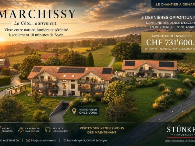 Chantier démarré Plus que 3 appartements disponibles à Marchissy