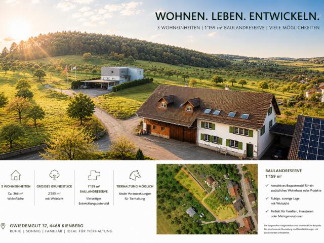 CHARAKTERVOLLES 3 FAMILIENHAUS MIT BAULANDRESERVE | WOHNEN, INVESTIEREN ODER ENTWICKELN