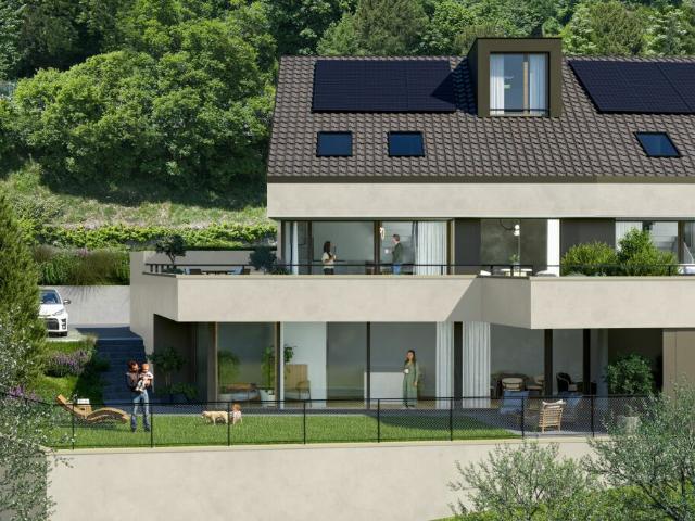 Chardonne Magnifique villa accolée neuve de 6.5 pces avec une vue imprenable sur le Léman
