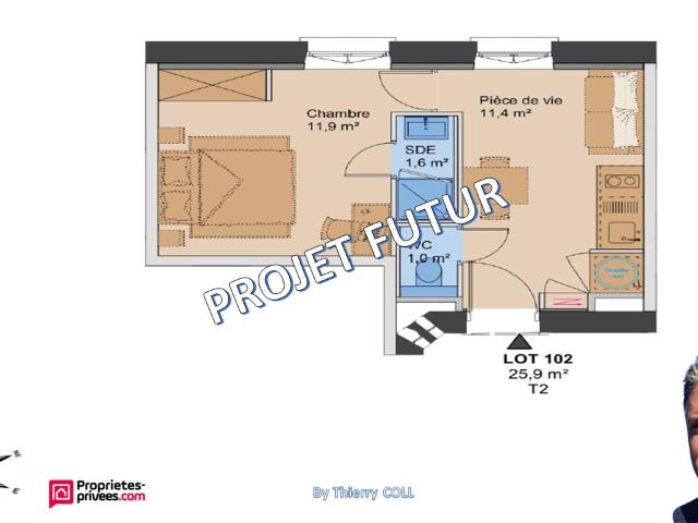 Charmant T2 idéalement situé à Lyon 3? de 25.90 M²