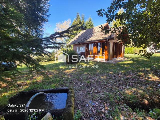 Charmant chalet en bois 80m² avec terrain/source