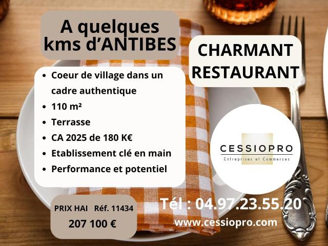CHARMANT RESTAURANT, TERRASSE ENSOLEILLÉE, ETAT NEUF, IDEAL COUPLE CŒUR DE VILLAGE typique à quelques kilomè