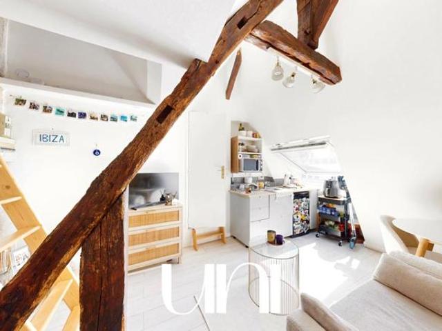 Charmant studio 26m2 17m2 Carrez avec mezzanine face au Château de Caen