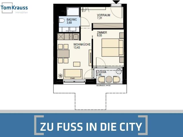 PERFEKTE ANLAGE CHARMANTE 2 ZIMMER BEIM DONAUKANAL