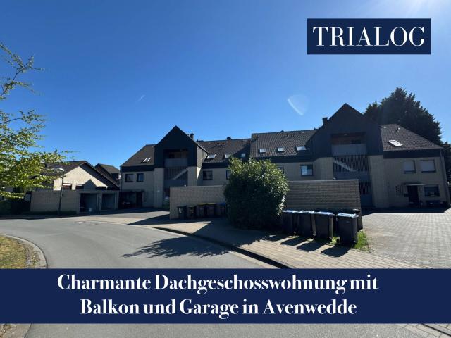 Charmante Dachgeschosswohnung mit Balkon und Garage in Avenwedde
