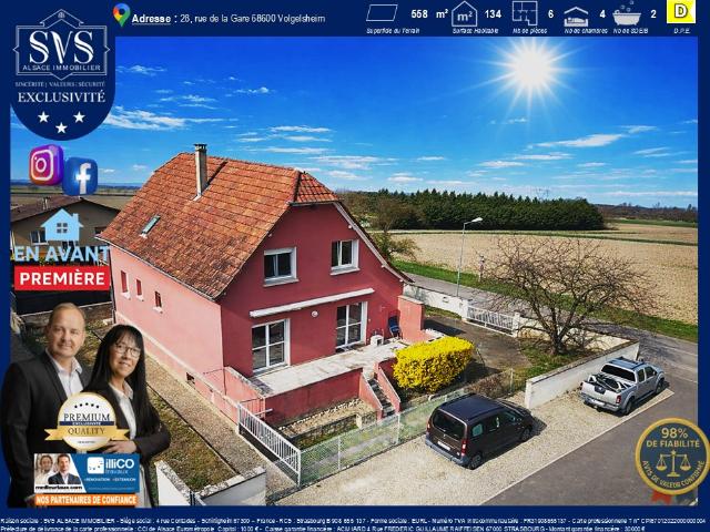 Charmante maison familiale de 1992 d’une surface habitable de 134 m2 | 28 rue de la Gare 68600 Volgelsheim