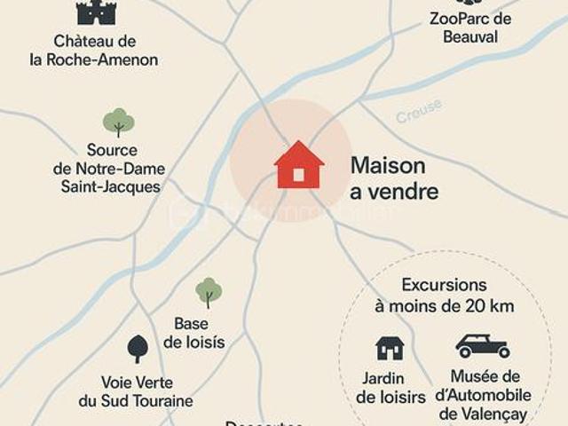 Maison ancienne à rénover — 147 m² — Buxeuil 36 — Proche Valençay