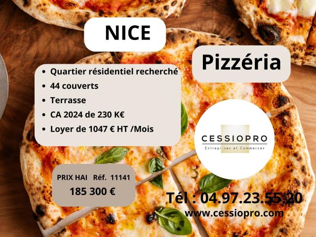 Charmante pizzeria à Nice CA 230 000 € Quartier résidentiel en pleine croissance