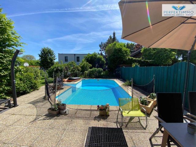 Charmantes Einfamilienhaus in Ruhelage mit Pool, Carport und mediterranem Flair in Gainfarn