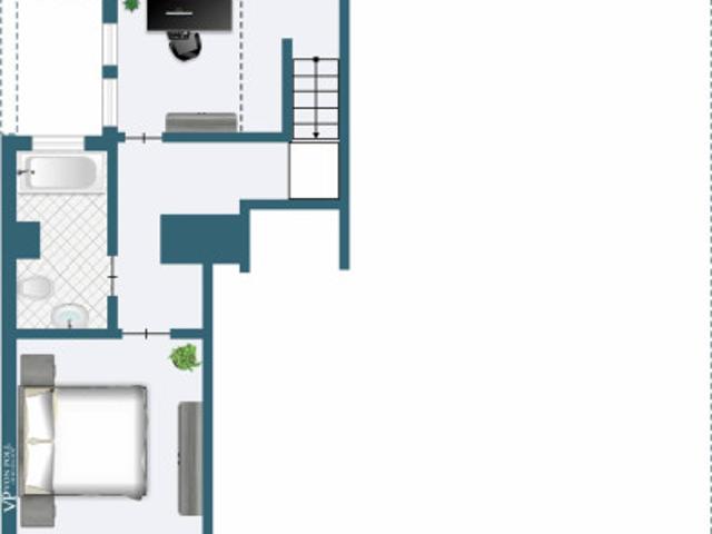 Charming apartment on two levels finely renovated