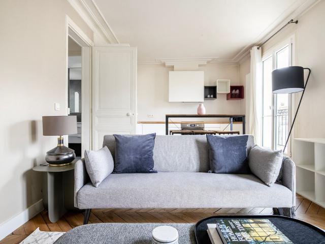 Charming Furnished 1BR in Vibrant Plaine Monceau, Paris Amsterdam Apartments for Rent