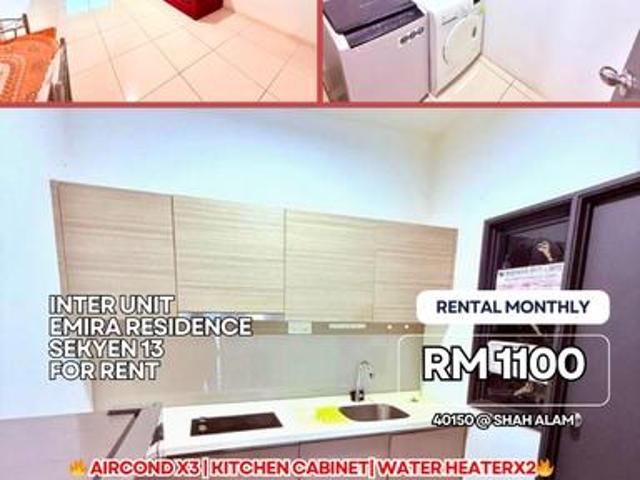 Cheapest Unit PARTIAL FURNISHED 2B2B Emira Residence Seksyen 13