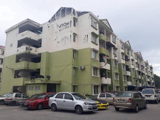 CHEAPEST Apartment Permata 624sf 3 Rooms High Floor Bandar Perda