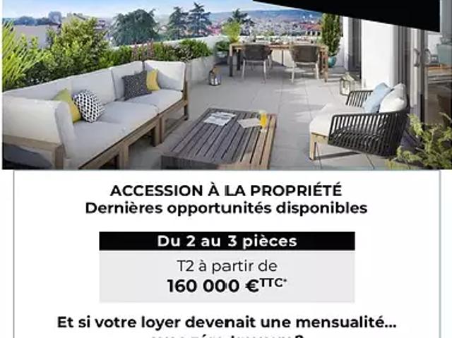 Chenôve 21300 Achat / Vente appartement 2 pièces t2 balcon garage
