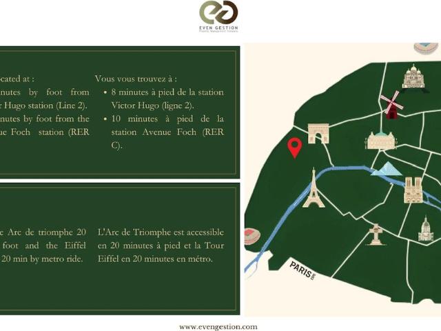 Chic 1BR Apartment on Avenue Victor Hugo near Arc de Triomphe
