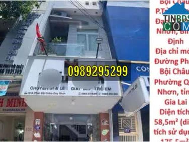 Chính chủ bán gấp nhà mặt tiền Đ. Phan Bội Châu, Trần Hưng Đạo, Quy Nhơn, Bình Định  0989295