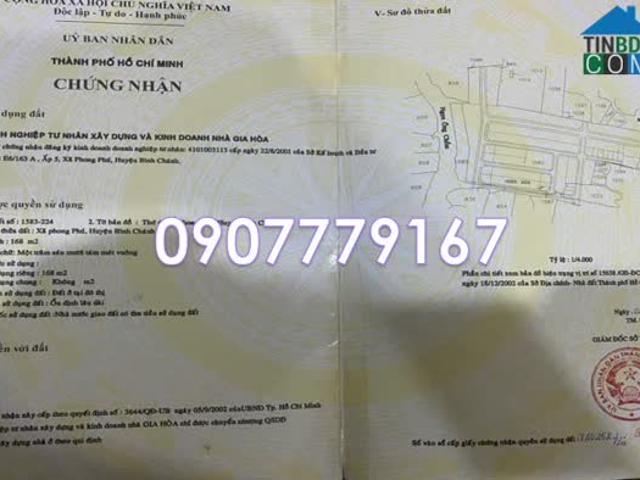 Chính chủ bán gấp Biệt thự 2 mặt tiền 168m2 tại xã Bình Hưng Phong Phú, Bình Chánh cũ. LH